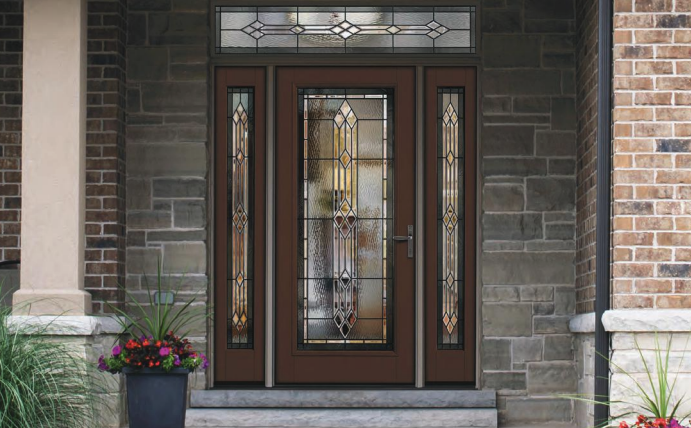 external wood door with glass panneling